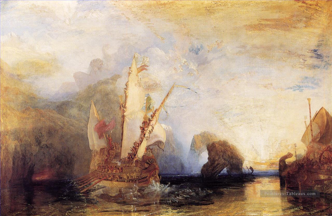 Ulysse Deriding Polyphème Homers Odyssée paysage Turner Peintures à l'huile